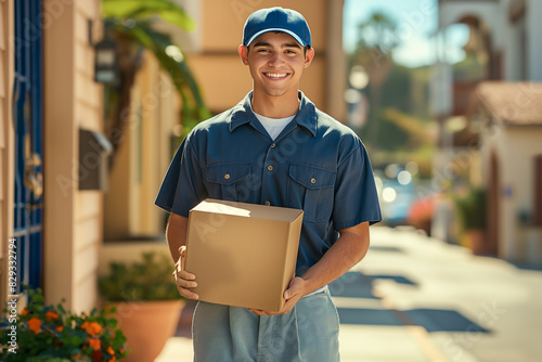 Photograph of a delivery person