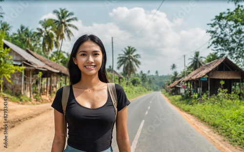 Asian or Indonesian woman, ...