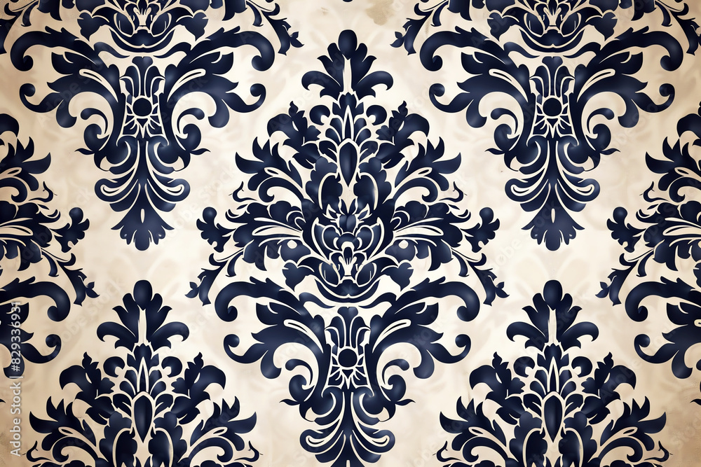 Fototapeta premium Seamless vintage pattern. Beautiful wallpaper with a damascus tile texture.