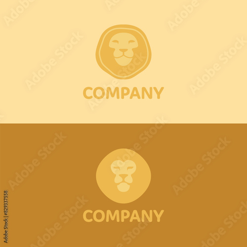 Lion dough logo. Simple, unique, modern.