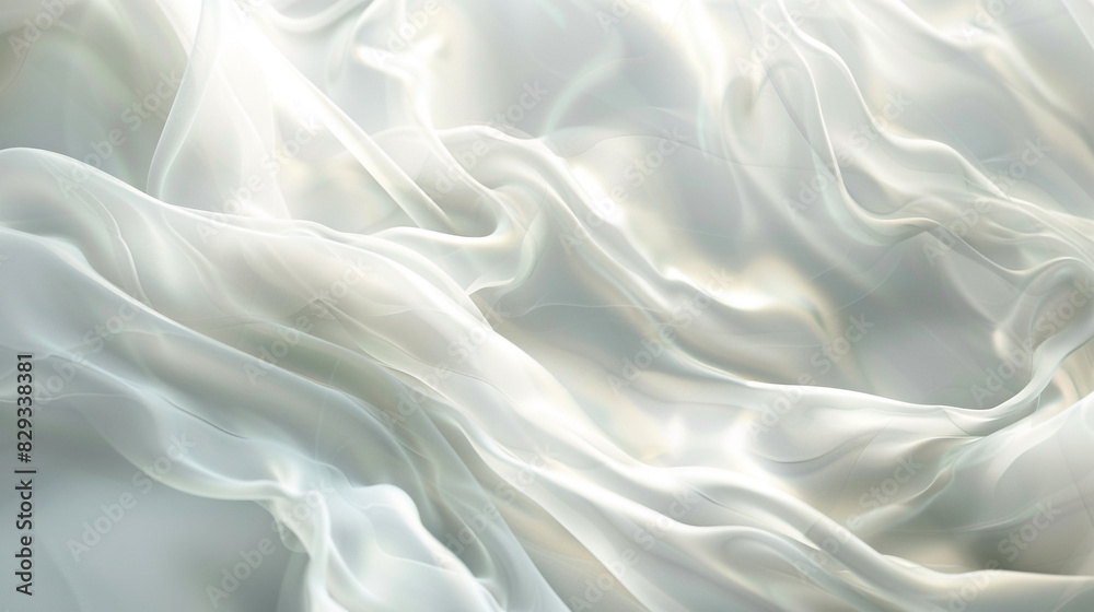 Celestial ivory smoke waves flow, suggesting purity and ethereal beauty.