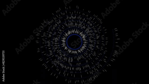 Abstract Motion Graphic Animation of Illumniated Lines and Dots Background photo