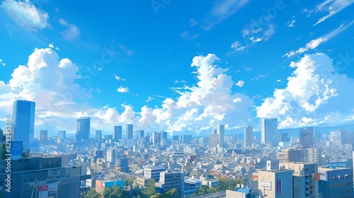 都会と空の風景1