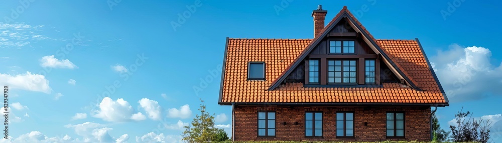 A house with a large coin slot on the roof, as if it were a giant piggy bank