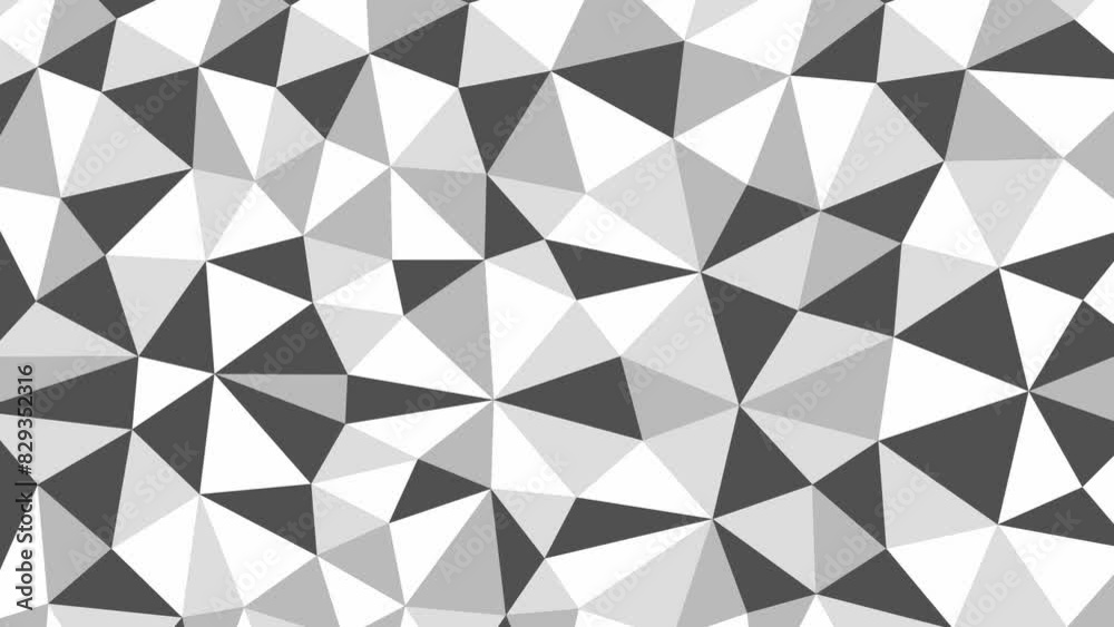 Abstract retro pattern of geometric shapes. Gradient mosaic backdrop animation.