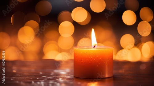 burning candle flame with a bokeh effect  © CStock