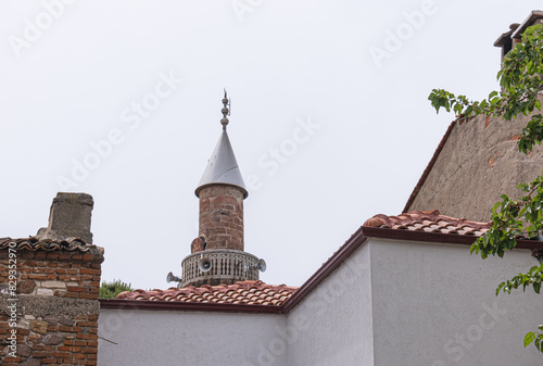 kucukkoy merkez camii. kucukkoy mosque. historical minaret. balikesir  turkey.