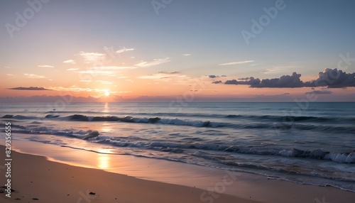 夕陽に照らされた海②