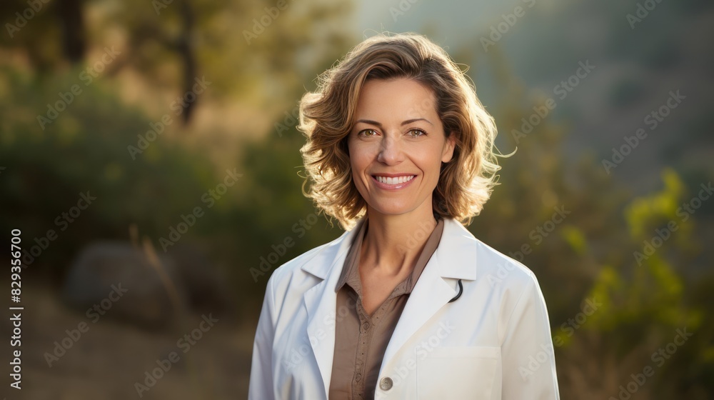 female physician with a radiant smile and a reassuring presence, female physician with a radiant smile and a reassuring presence,