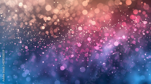 Produce an AI artwork presenting an exquisite background embellished with tiny  gleaming particles  elegantly defocused against a plain-colored canvas.