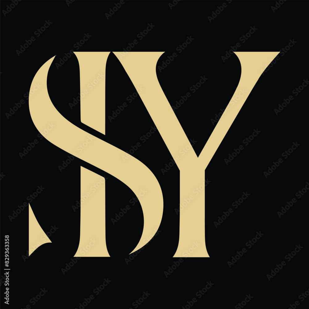 initial siy latter logo design icon initial siy latter logo design icon