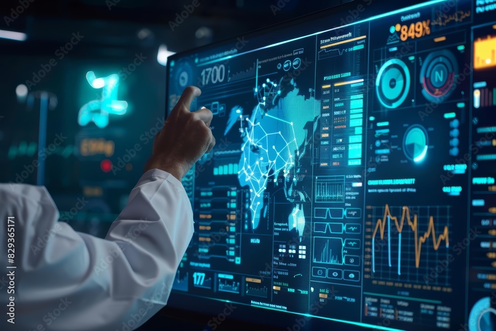 A public health official is analyzing population health management data A public health official is analyzing population health management data