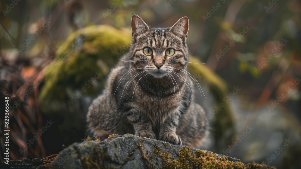 Fototapeta premium cat in the woods