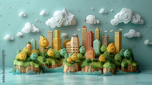 An infographic showing various ways to reduce carbon footprint, designed for World Environment Day awareness campaigns List of Art Media 3D render