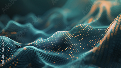 Produce an ethereal backdrop adorned with subtle dots that converge into an intriguing abstract composition.