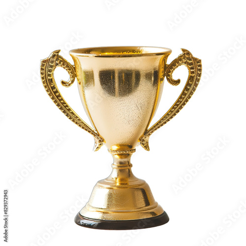 gold cup isolated on white background