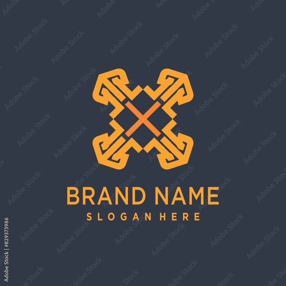 Obraz premium Logo X Branding Identity Corporate Vector Design