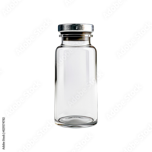 Empty Vial. Isolated on transparent background.