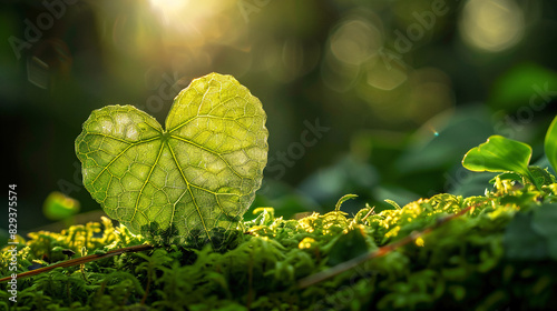 A Heart-Shaped Leaf Rests Delicately on a Bed of Soil
