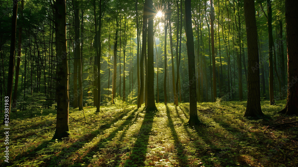 A Serene Image of Sunlight Streaming Through a Can A Serene Image of Sunlight Streaming Through a Can