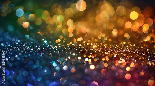 Glittering Night Sky - Shimmering Background with Sparkles and Glamour for Design Projects