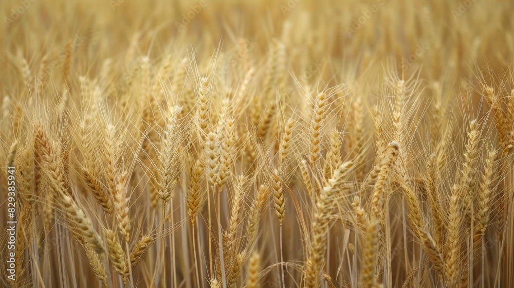 Background of ripening ears of wheat field and sunlight. Crops field. Field landscape Background of ripening ears of wheat field and sunlight. Crops field. Field landscape
