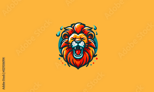 the lion is crying vector illustration mascot design