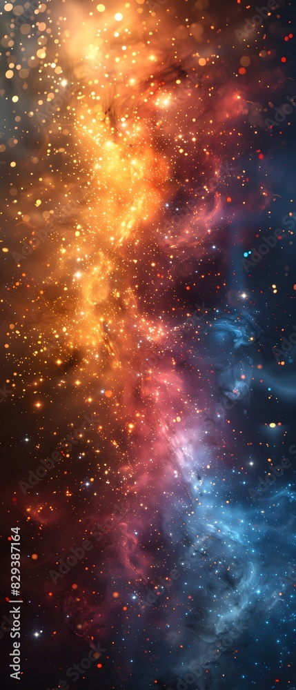 Naklejka premium Bright gradient background with colorful grains. It represents a mix of energy, movement, fun and liveliness with the grain of old computer graphics or noisy TV. It has a retro or futuristic feel.