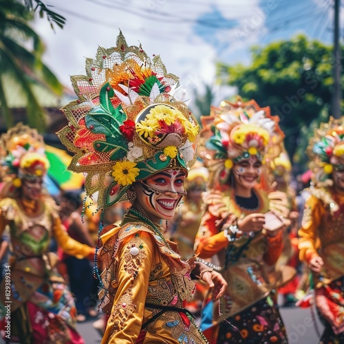 Traditional Indonesiann dance photo
