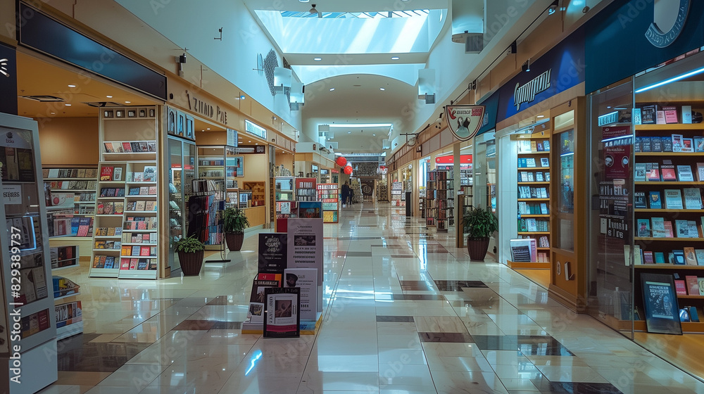 Among the bustling alleys of the shopping center there is a cozy bookstore that becomes a meeting place for literature lovers.