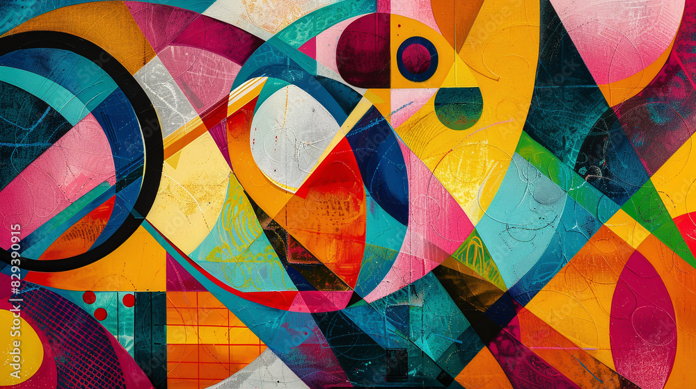 Fototapeta premium Abstract Art with Bold Colors