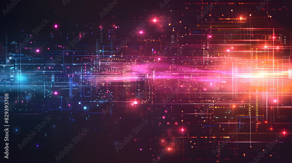 Obraz premium Abstract futuristic technology background. light line design