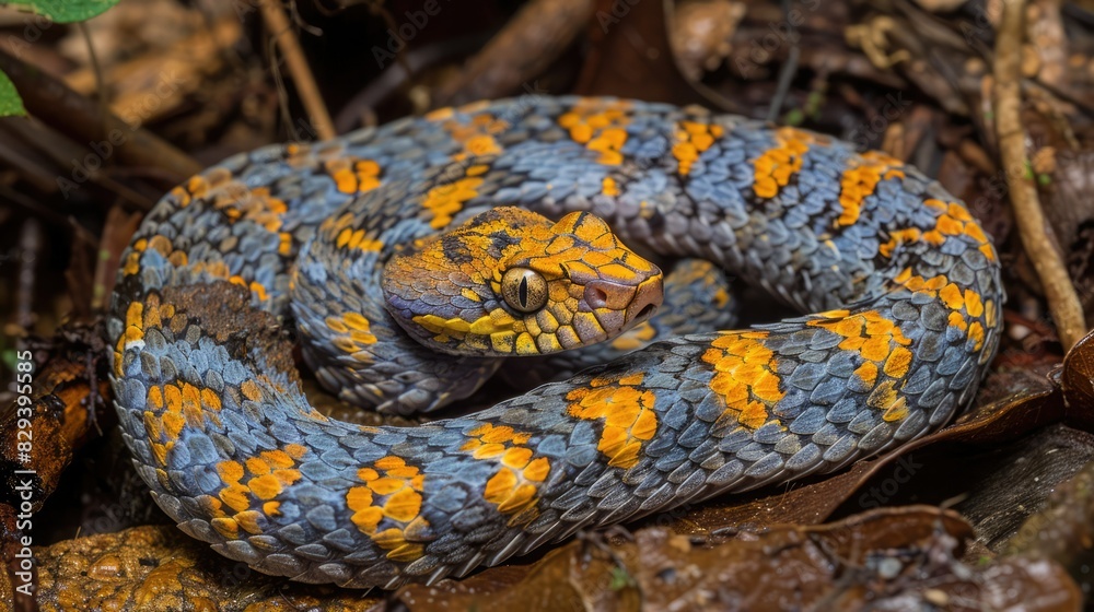 Obraz premium Purple-spotted Pit Viper 