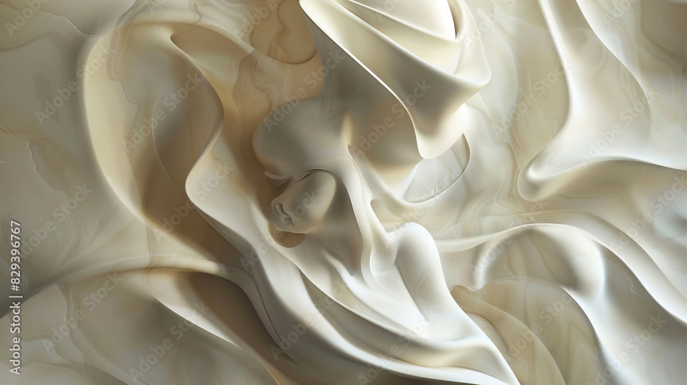 Fototapeta premium Sculpt a tranquil abstract composition illuminated by a soft and elegant color palette