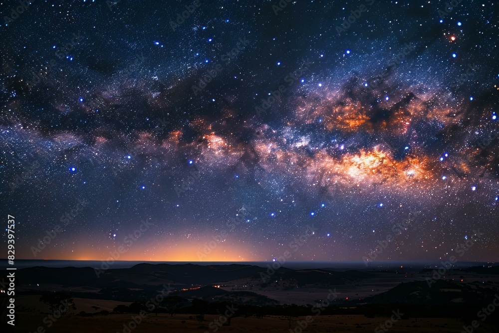 Depicting a the milky is seen with stars and dark stars, high quality, high resolution