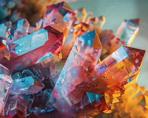 Close-up of crystal structure of sponge-like material photo