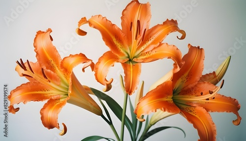 orange flowers isolated on transparent background cutout