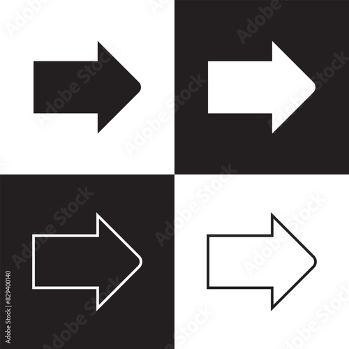 Free Download bold arrow icon. Element of minimalistic icon for mobile concept and web apps. Signs and symbols collection icon for websites, web design, mobile app isolated on white and black background. Vector . - GFXLoad