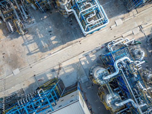 Canvas Print Complex industrial equipment for petrochemical plants
