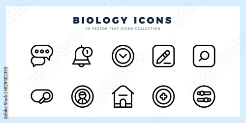 10 Social Media (Pintrest) Lineal icons pack. vector illustration.