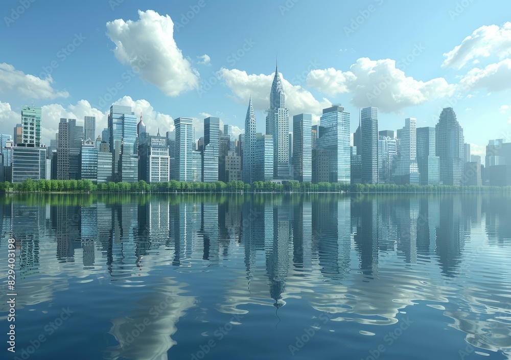 Fototapeta premium New York City Skyline at Dusk