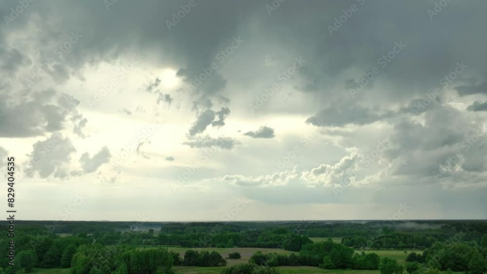 Hyperlapse of clouds moving away after rain Hyperlapse of clouds moving away after rain
