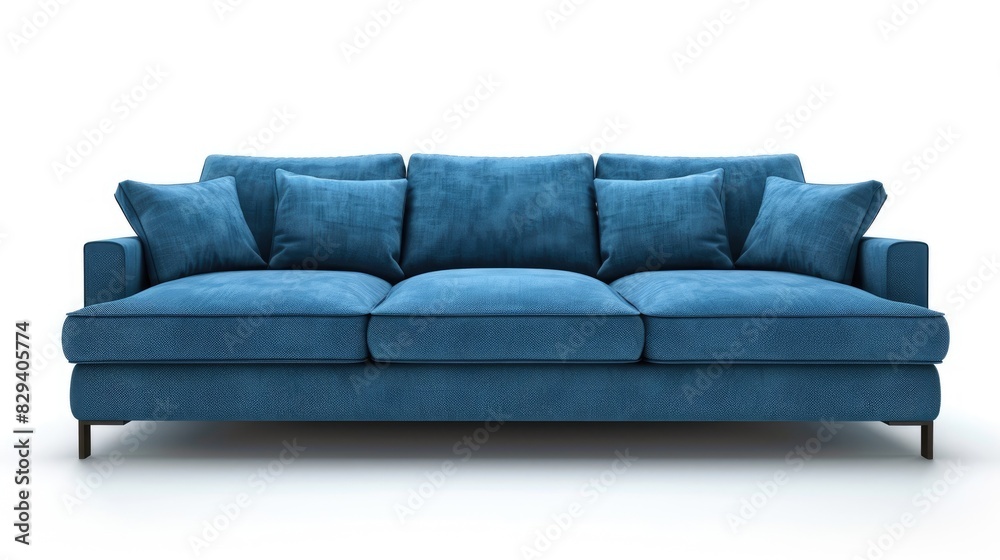 Fototapeta premium Sofa separated on a white background with clipping path