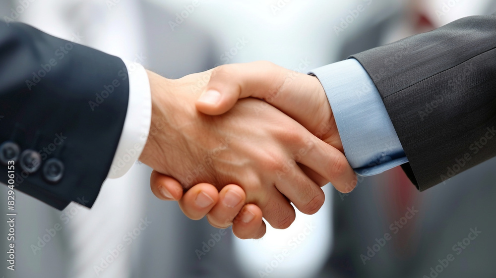 Close up of shaking hands with a partner or client, symbolizing successful deals and partnerships. Close up of shaking hands with a partner or client, symbolizing successful deals and partnerships.