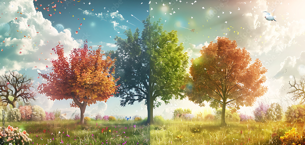 A Journey Through the Seasons: Cosmic Dance of Nature's Eternal Beauty