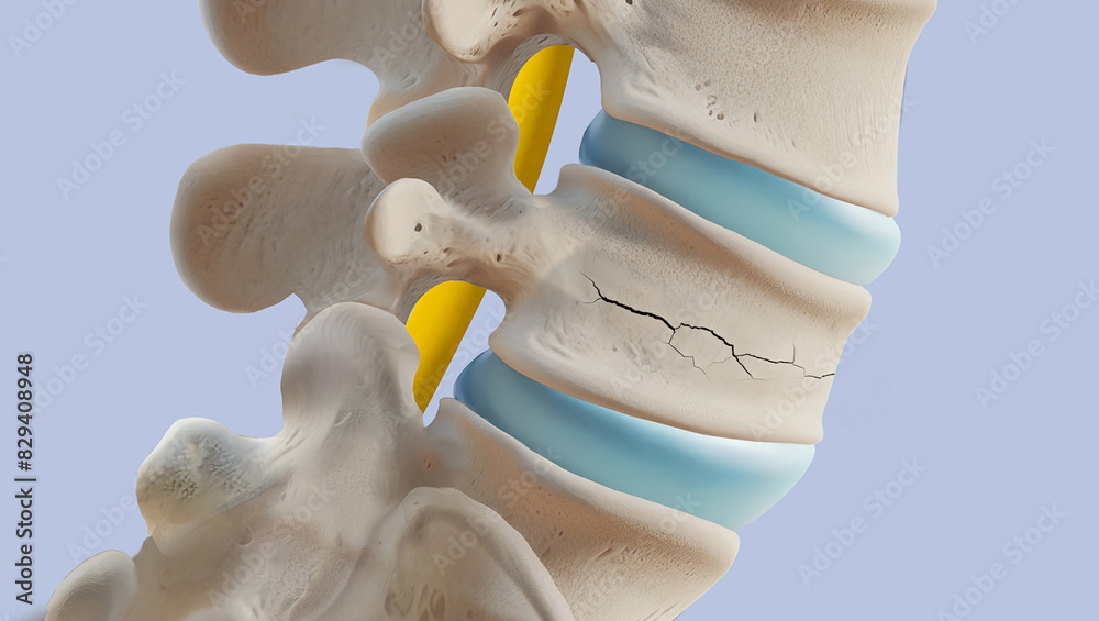 Human Vertebrate Anatomy 3d Illustration_spinal compression fracture ...