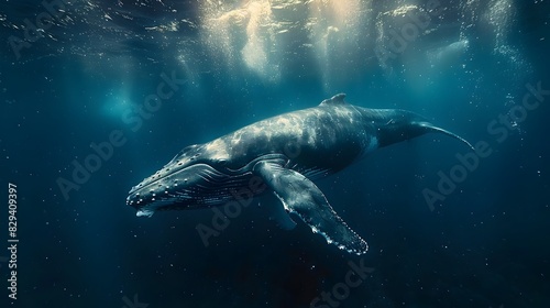 Starry Night Whale A Majestic Marine Creature Illuminating the Depths of the Celestial Ocean © idea24Club