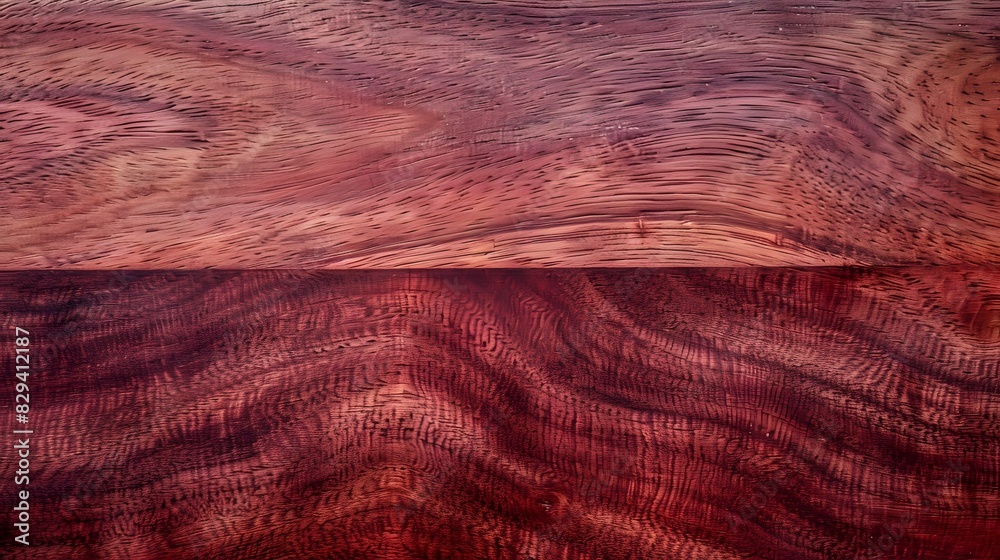 Naklejka premium Vibrant Red and Brown Wood Grain Texture for Background or Wallpaper, High-Quality Detailed Close-Up Design