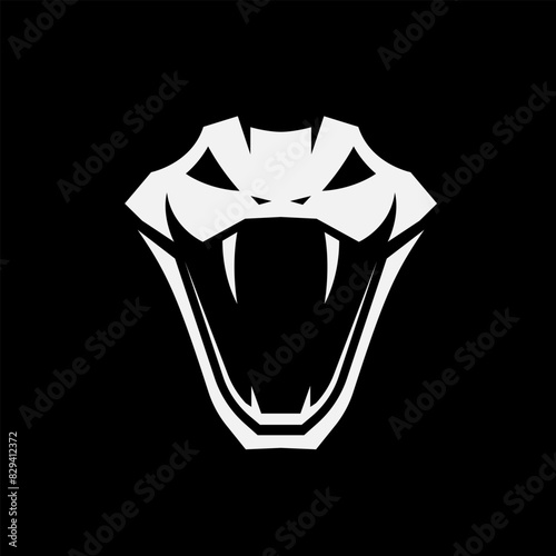 snake logo vector illustration. viper snake logo template