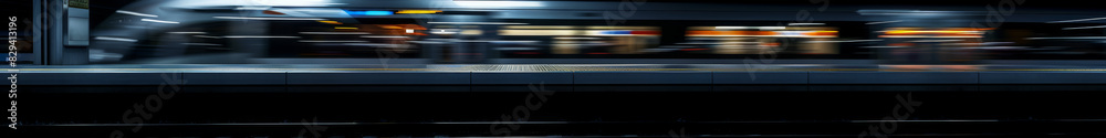 HighSpeed Commuter Train Passing Through a Modern Station HighSpeed Commuter Train Passing Through a Modern Station
